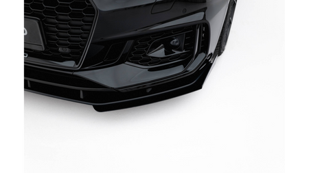 Splitter Audi RS5 F5 Przód Street Pro Black-Red + Gloss Flaps