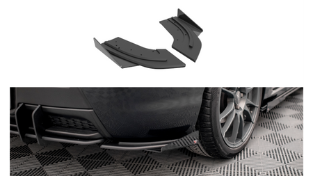 Splitter Mazda 3 I MPS Rear Side Street Pro Black + Gloss Flaps