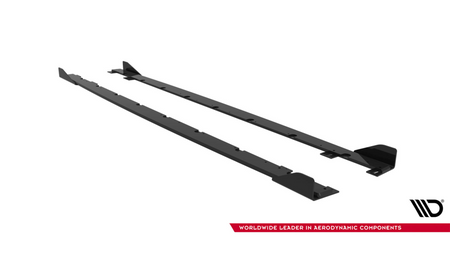 Side Skirts BMW 1 F70 M-Pack Street Pro Black + Gloss Flaps