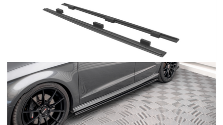 Diffuser Audi A3 8V Facelift S-Line Side Skirts Street Pro Black-Red