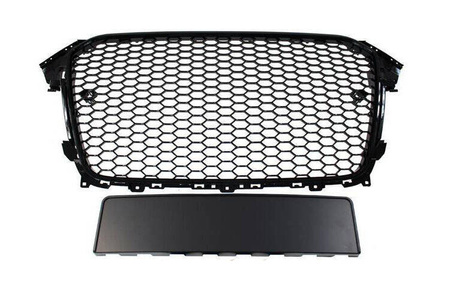 Grill Audi A4 B8 RS-Style Bright Black PDC