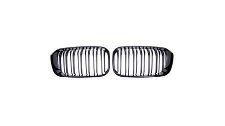 Grill BMW 1 F20 F21 Facelift podwójne żeberka Gloss Black