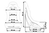 Fotel sportowy GTR Large Welur Bride Czarny