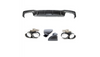 Diffuser Audi A7 C8 Rear with Pipes