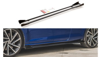 Diffuser Volkswagen Golf 7 Facelift R Side Skirts Racing Black + Gloss Flaps