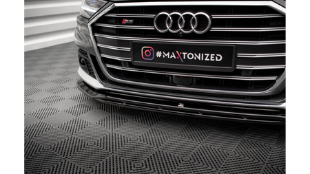 Splitter Audi A8 D5 S-Line przód v.1 Gloss Black