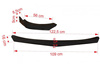 Universal front bumper splitter 3 pc. Carbon Look