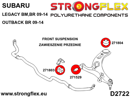 Front control arm – rear bush SPORT