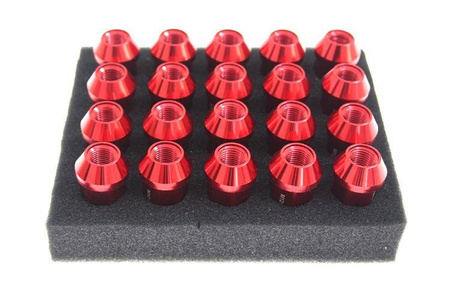 Wheel lug nuts JBR 50mm M12 x1,25 Red