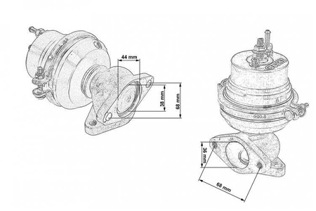 Wastegate zewnętrzny TurboWorks 38mm 0.5-1 Bar