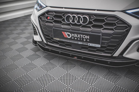 Front Splitter V.4 Audi S3 / A3 S-Line 8Y - Gloss Black