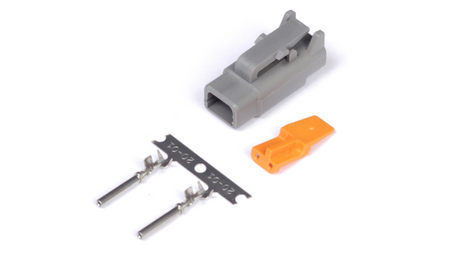 Plug and pins - Deutsch DTM-2 male connector (7.5 ampere).