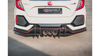 Diffuser Honda Civic X Type-R Rear Valance + Flaps Black-Red Racing Durability v.2