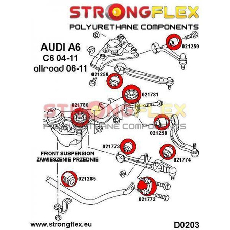 Front upper wishbone bush SPORT