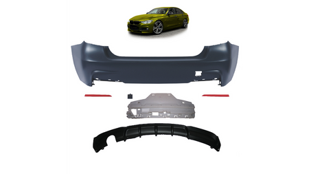 Zderzak BMW 3 F30 Tył z dyfuzorem