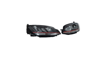 Lights Volkswagen Golf 7 Front DRL Red-Black