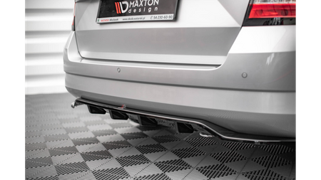 Splitter Skoda Fabia III Combi Rear Central with Diffuser Gloss Black