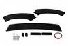 Universal front bumper splitter gloss black 3pcs.