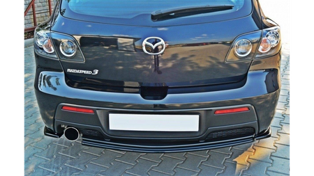 Splitter Mazda 3 I MPS Tył Środkowy Bez Dyfuzora Gloss Black