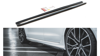 Diffuser Audi RS6 C7 Side Skirts v.2 Gloss Black