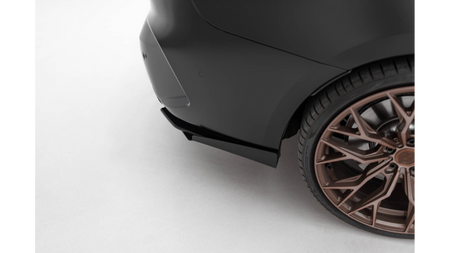 Splitter BMW M440i G22 G23 Facelift Tył Boczne Street Pro Black-Red + Gloss Flaps