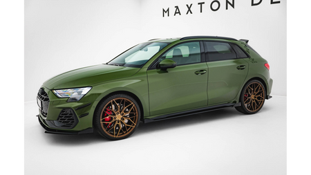 Dokładka Audi S3 A3 8Y S-line Sportback Progi Street Pro Facelift Black + Gloss Flaps