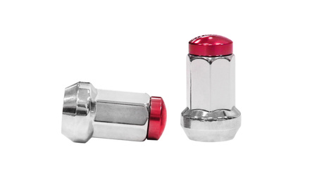 Forged wheel lug nuts D1Spec Stal 12x1,25 Silver/Red