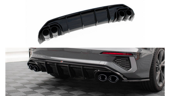 Dokładka Audi A3 8Y S-Line Zderzak Tył + atrapa wydechu Chrome