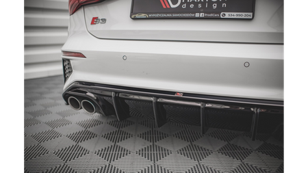 Diffuser Audi S3 8Y Rear Valance Gloss Black