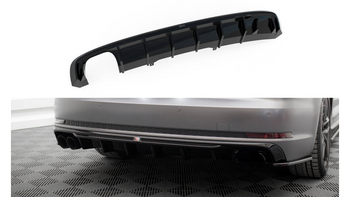Diffuser Audi A4 S-line B9 Rear Valance Version with a double exhaust tip on one side