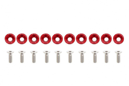 Decorative screws washers M6x1.0 15mm JDM Red