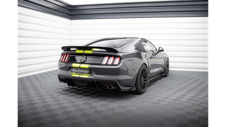 Splitter Ford Mustang VI GT Tył Boczne Street Pro Black + Gloss Flaps