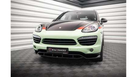 Front Splitter Porsche Cayenne Mk2 Gloss Black