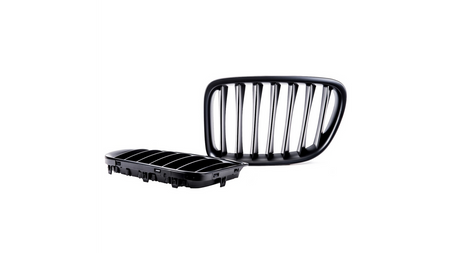 Grill BMW X1 E84 pojedyncze żeberka Matt Black