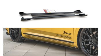 Dokładka Volkswagen Arteon R-Line Progi Racing Black-Red + Gloss Flaps