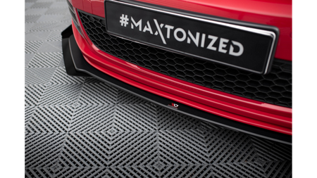 Splitter Volkswagen Golf VI GTI przód Racing Durability v.3 + flaps Black-Red