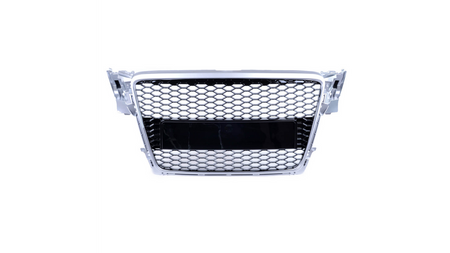 Grill Audi A4 B8 Silver & Gloss Black