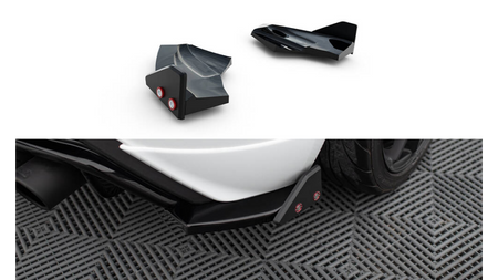 Splitter Ford Fiesta ST Mk7 Rear Side + Flaps Facelift v.3