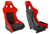 Racing seat SLIDE KS2 Premium Black & Red Suede Black Glitter