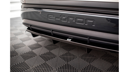 Splitter Audi Q4 e-tron Rear Central with Diffuser Gloss Black