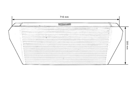 Intercooler TurboWorks 600x300x76 tylny Czarny