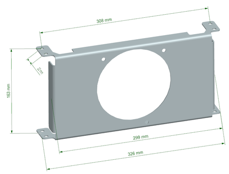 Cooling Plate TurboWorks for 19 rows Oil Cooler and 5 inch fan