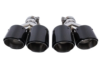 Exhaust 101mmx2 Inlet 70mm Carbon Gloss Set