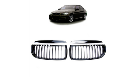 Grill BMW 3 E90 E91 pojedyncze żeberka Gloss Black