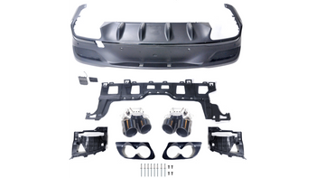 Diffuser Mercedes-Benz GLE C167 Rear with Pipes black