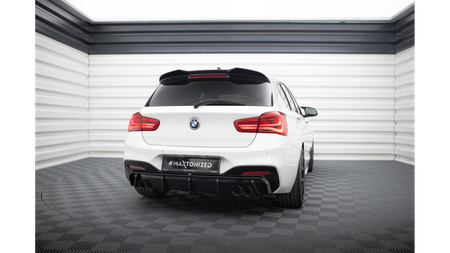 Diffuser BMW 1 F20 Facelift M-Pack Rear Valance Double Exhaust Version both side Gloss Black