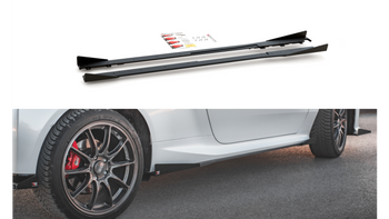 Diffuser Toyota GR Yaris IV Side Skirts Racing Black-Red + Gloss Flaps