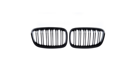 Grill BMW 1 F20 F21 podwójne żeberka Matt Black