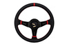 Kierownica Pro 350mm offset:80mm Skóra Black