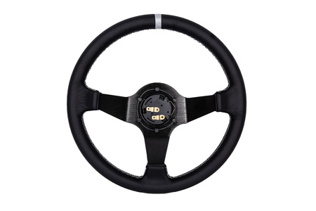 Kierownica SLIDE 350mm offset:90mm Skóra Silver Strip